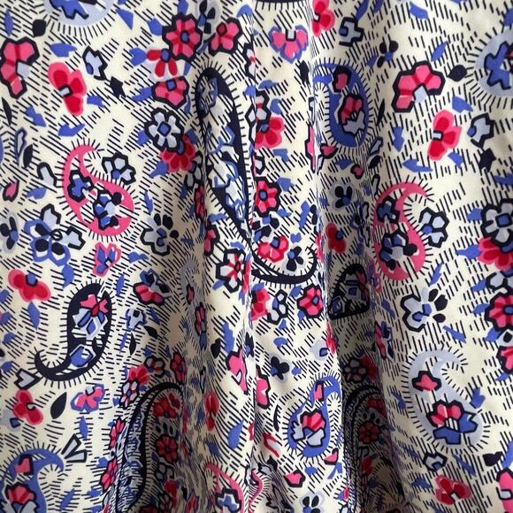 Lands End Paisley Floral Blue Pink Sz Plus‎ 18 Modest Women's One-Piece Swimsuit - Picture 3 of 6